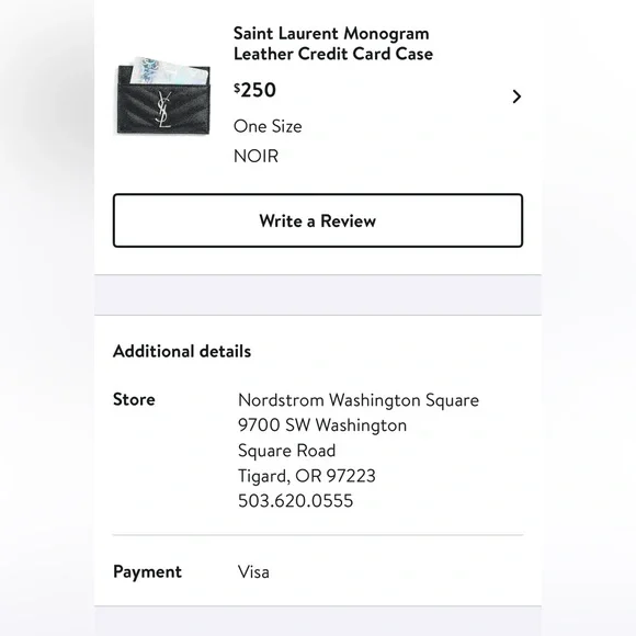 YSL Card Holder with silver hardware - Picture 8 of 8